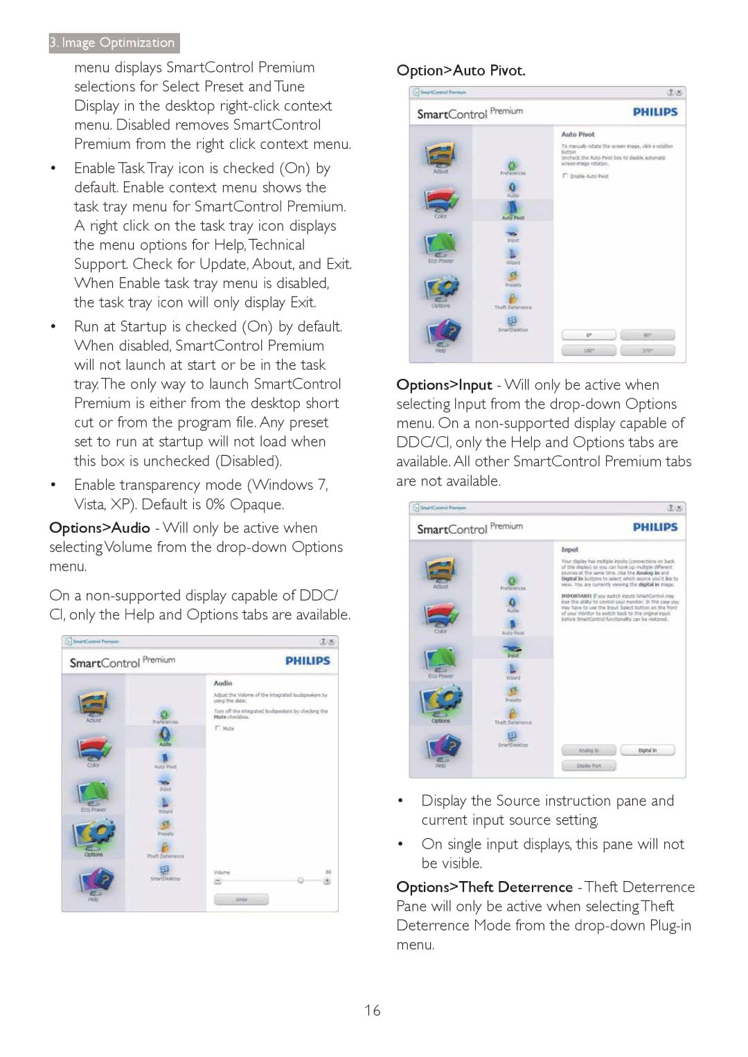 Philips 241S4 user manual OptionAuto Pivot 