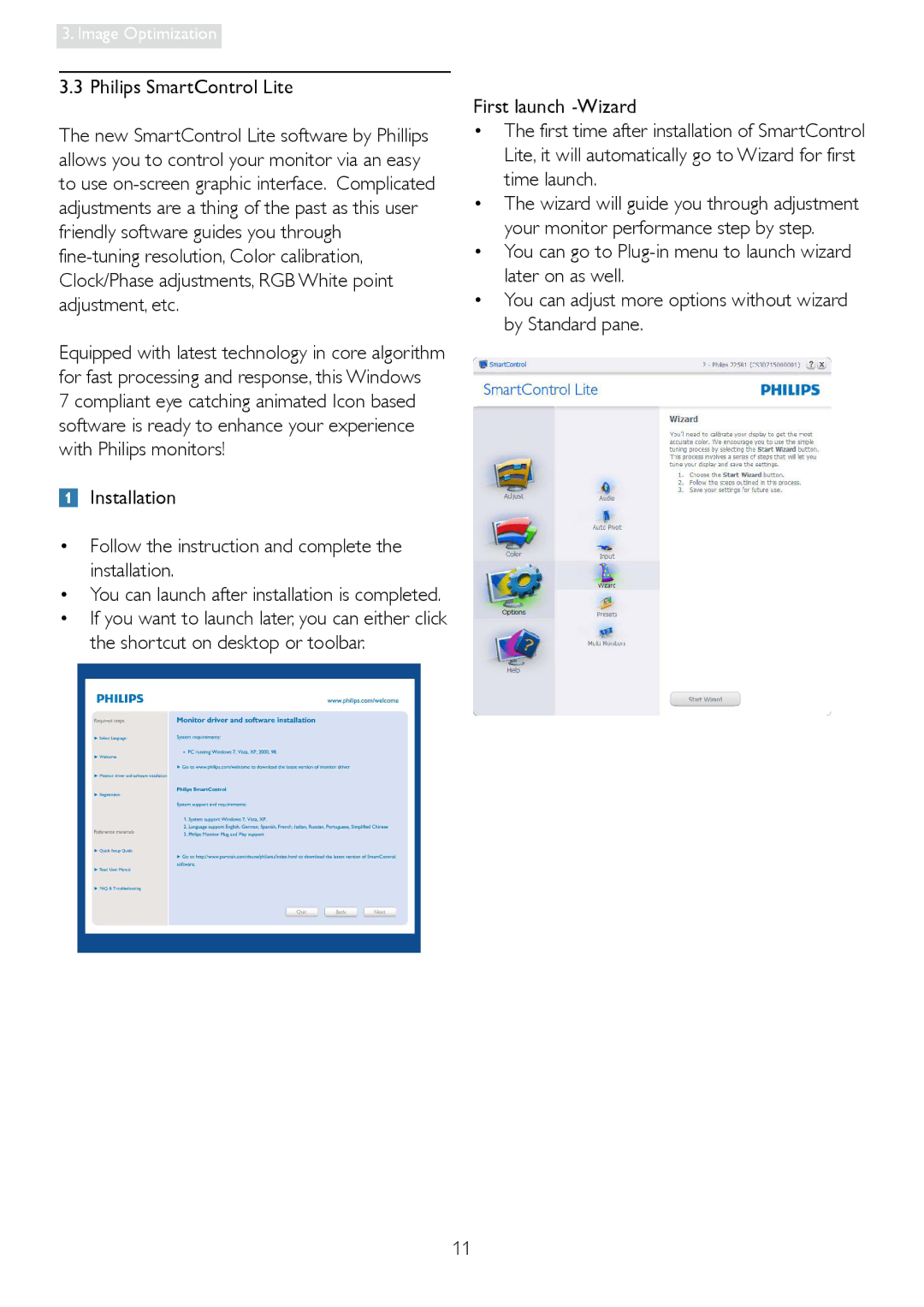 Philips 244EL2, 24400, 2.44E+04 user manual Philips SmartControl Lite 