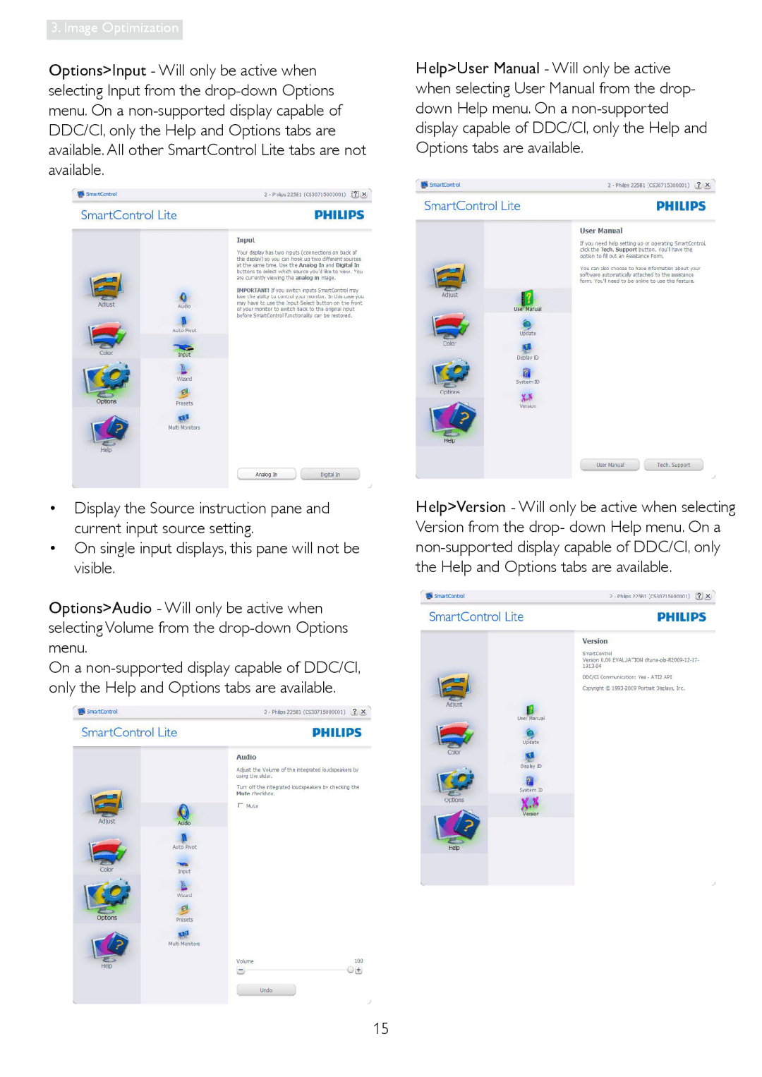 Philips 2.44E+04, 24400, 244EL2 user manual Image Optimization 