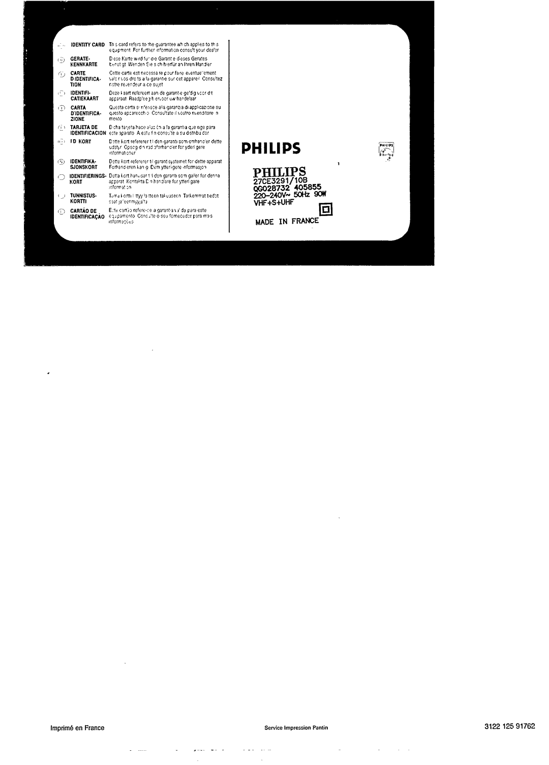 Philips 27CE3296, 24CE3571, 24CE3271, 24CE3276, 27CE3591, 27CE3291 manual 