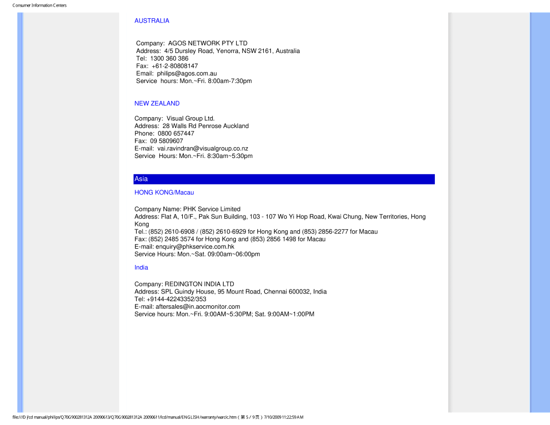 Philips 24IEI user manual Asia 