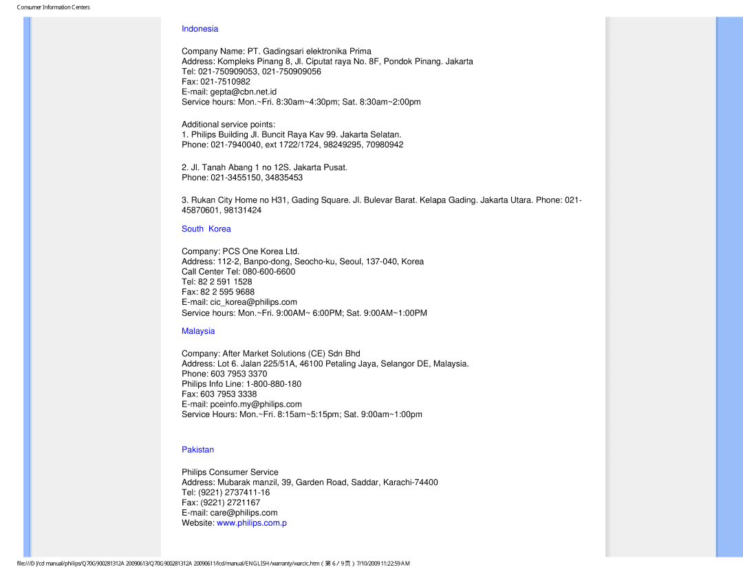 Philips 24IEI user manual Indonesia 