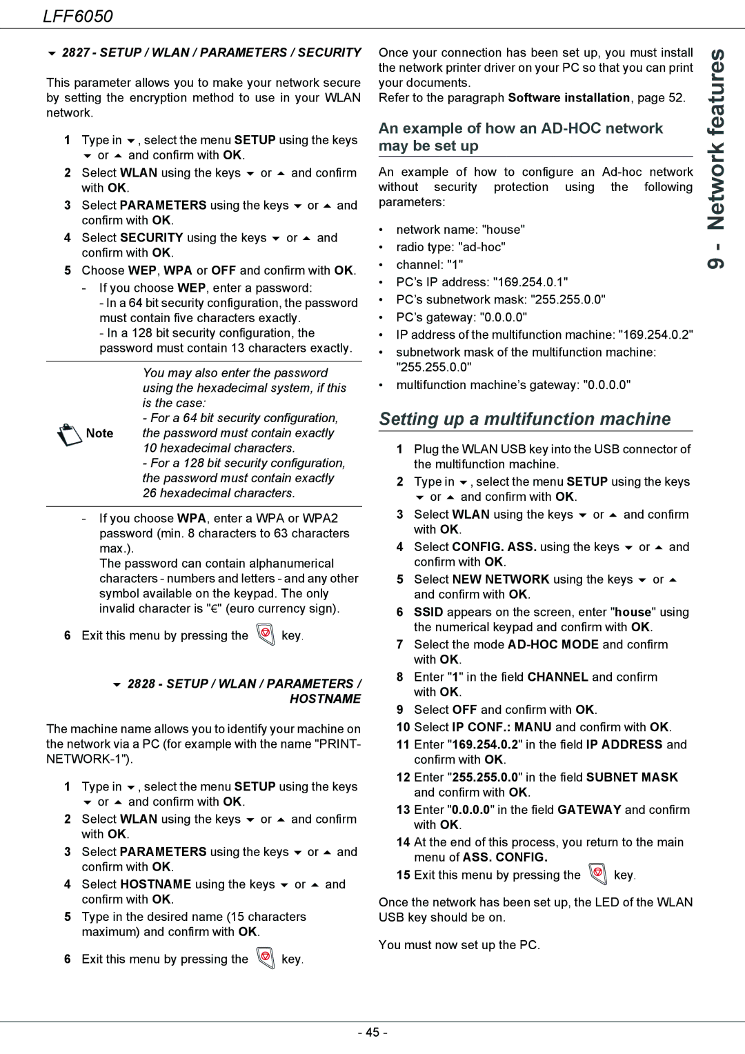 Philips 253118301-A, LFF 6050 Setting up a multifunction machine, An example of how an AD-HOC network, May be set up 