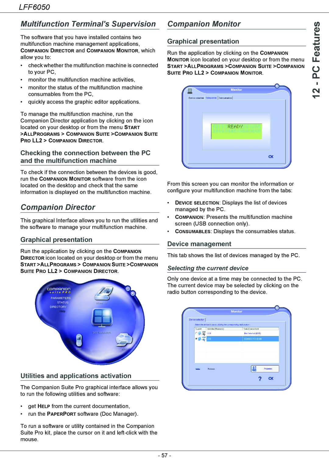 Philips 253118301-A, LFF 6050 user manual Multifunction Terminals Supervision, Companion Monitor, Companion Director 