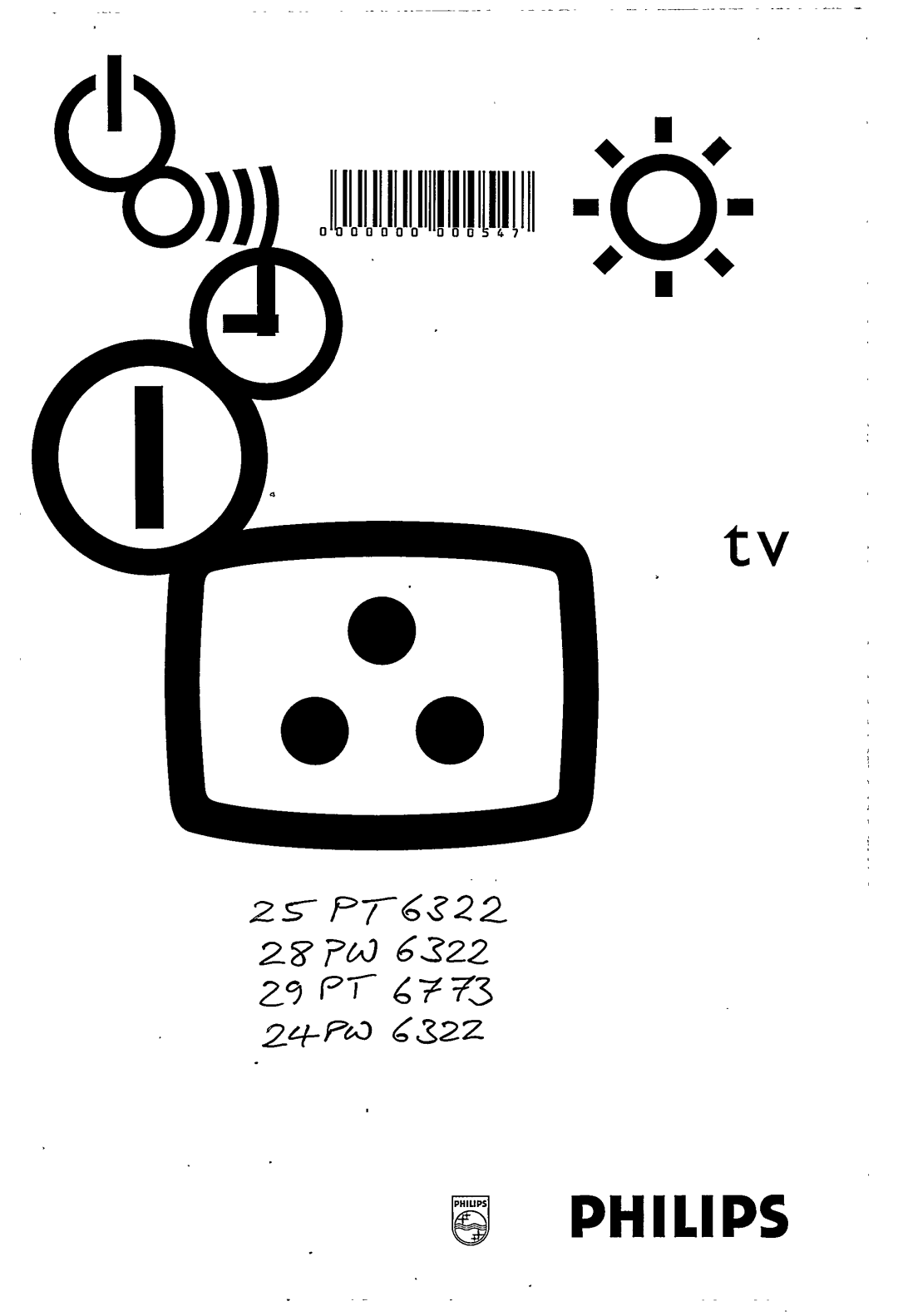 Philips 29PT6773, 25PT6322 manual 