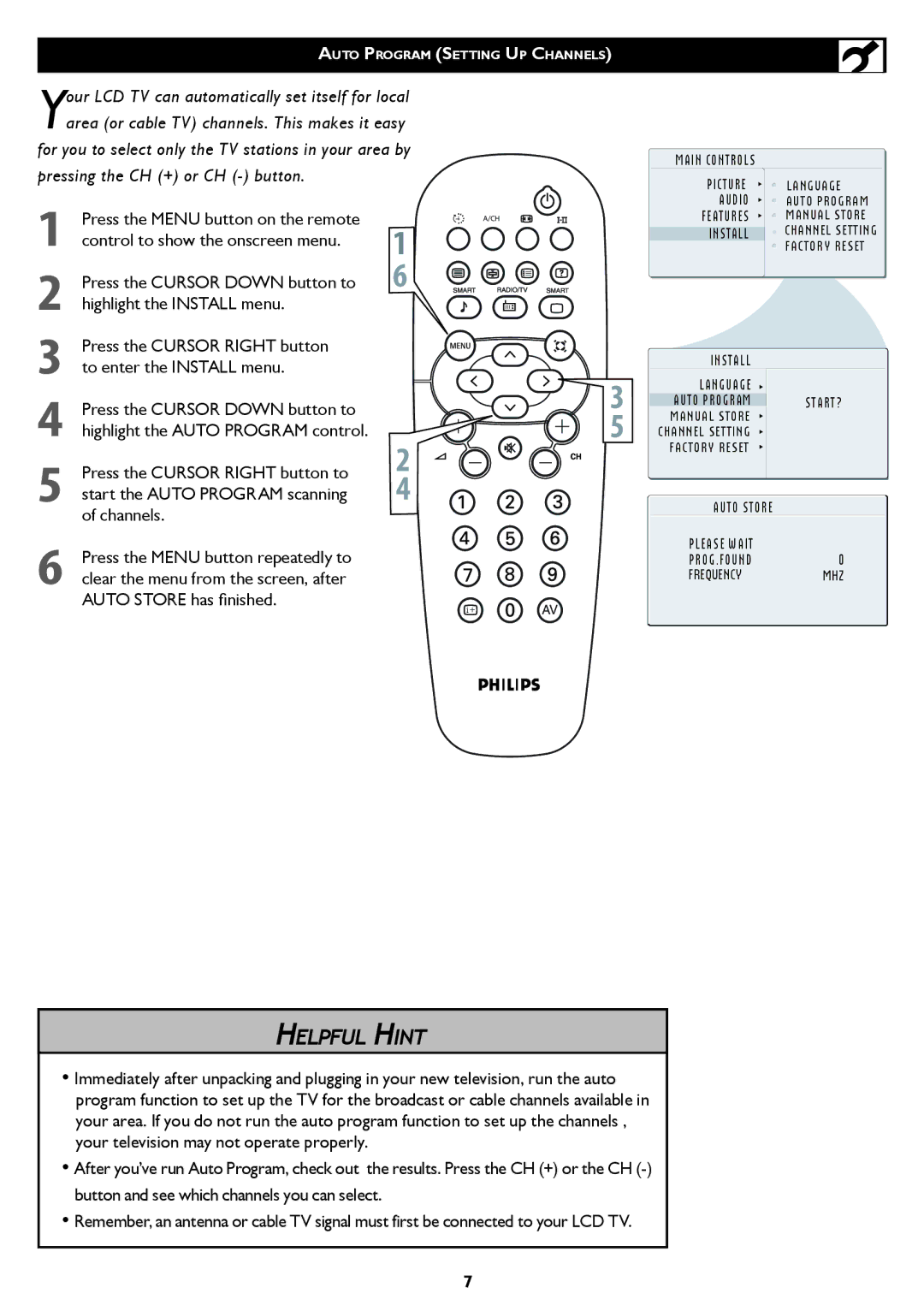 Philips 26/32TA1000 user manual Pressing the CH + or CH button 