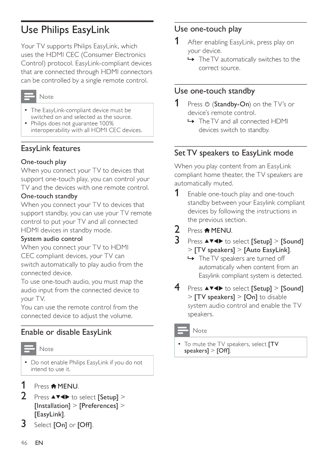 Philips 26HFL3232D/10, 22HFL3232D/10, 19HFL3232D/10 user manual Use Philips EasyLink 