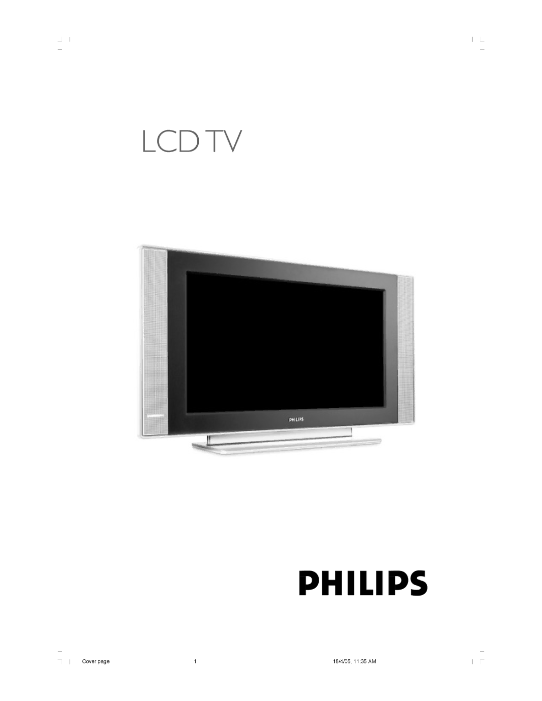 Philips 26PF5520D/10 manual Lcd Tv 