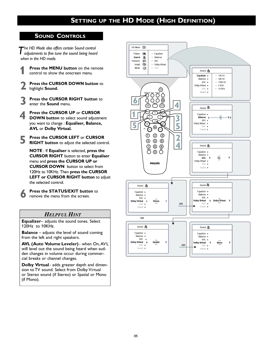 Philips 26PF8946 user manual Sound Controls, Sap 