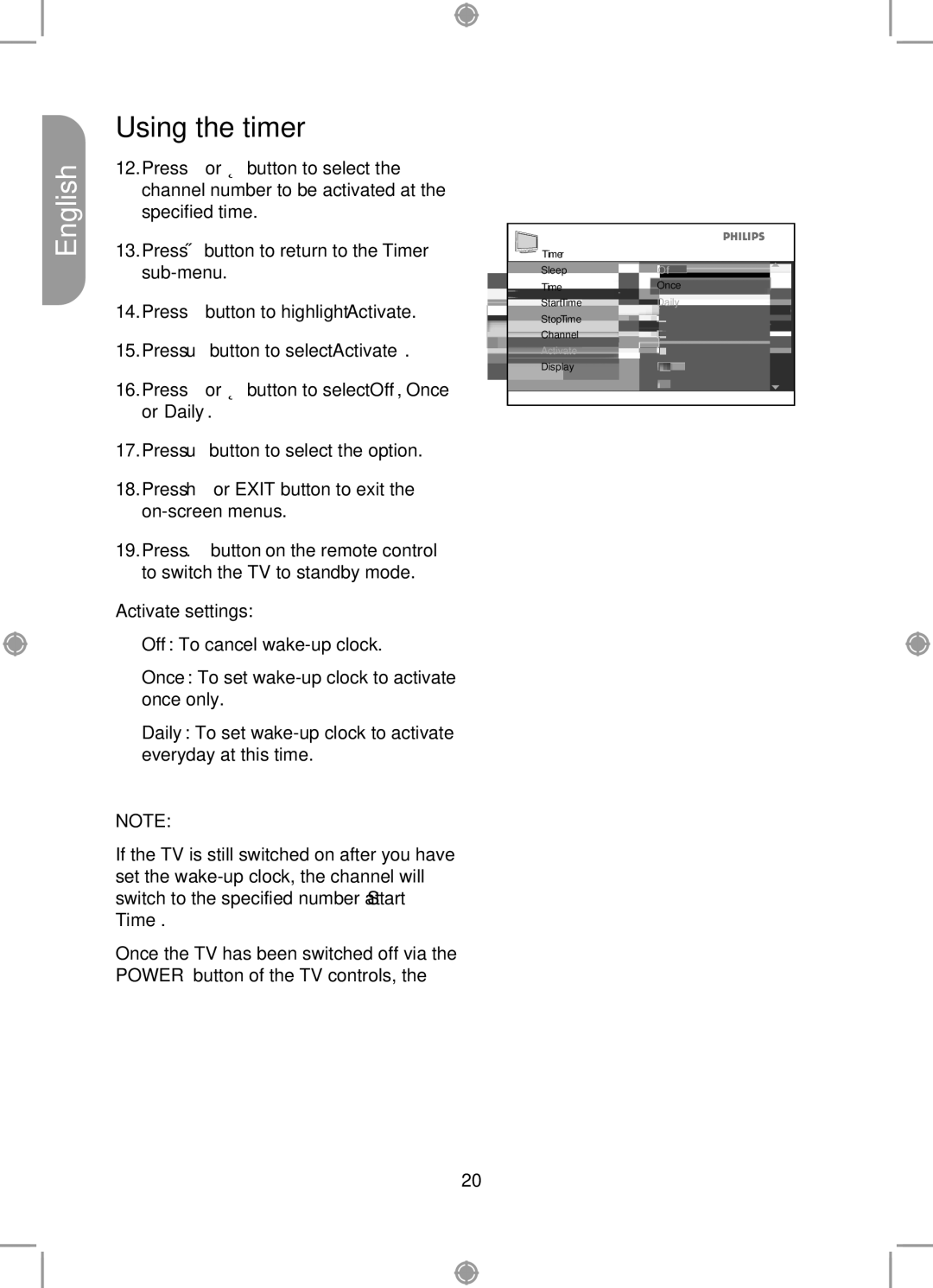 Philips 26PFL5322, 32PFL5332, 37PFL5332, 42PFL5332 user manual Activate settings 