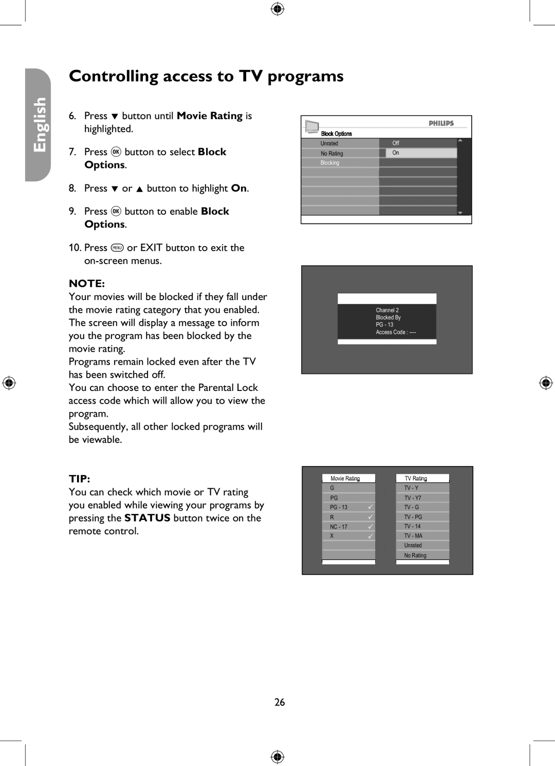 Philips 26PFL5322, 32PFL5332, 37PFL5332, 42PFL5332 user manual Tv Pg 