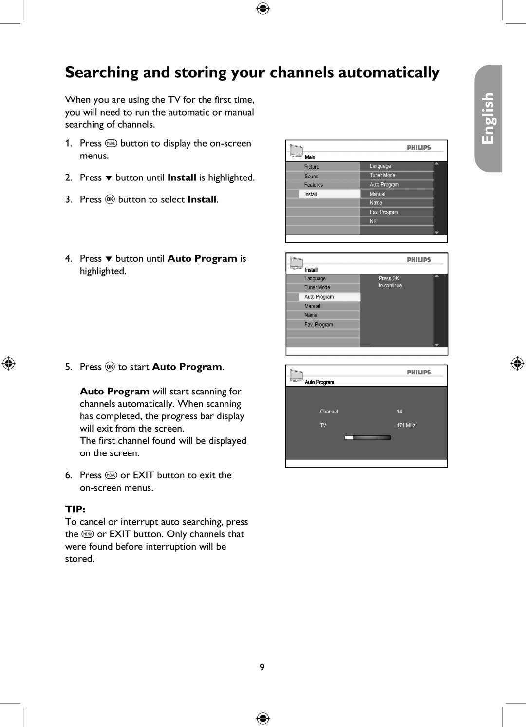 Philips 26PFL5322, 32PFL5332, 37PFL5332, 42PFL5332 user manual Searching and storing your channels automatically 