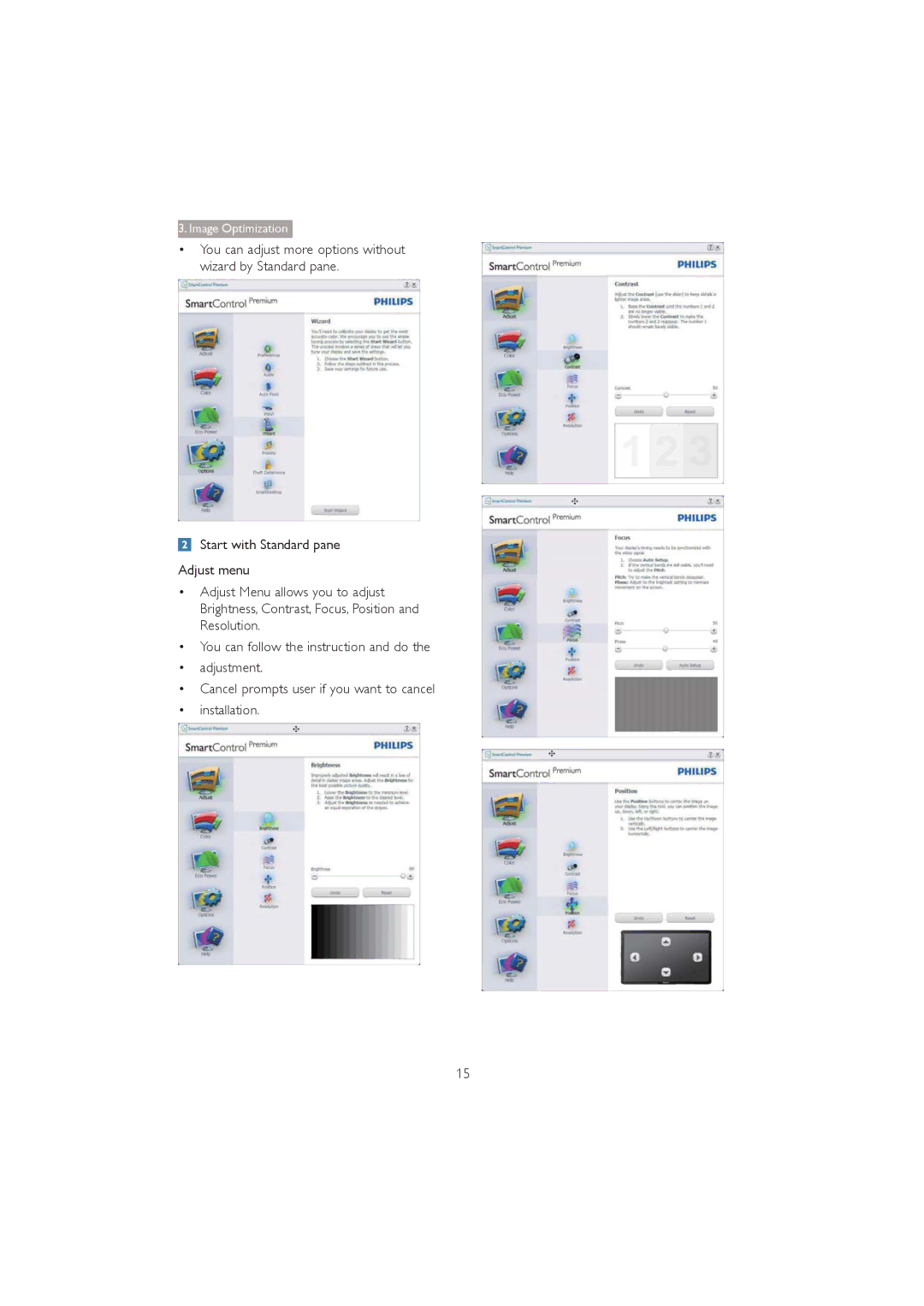 Philips 272P4 user manual Image Optimization 