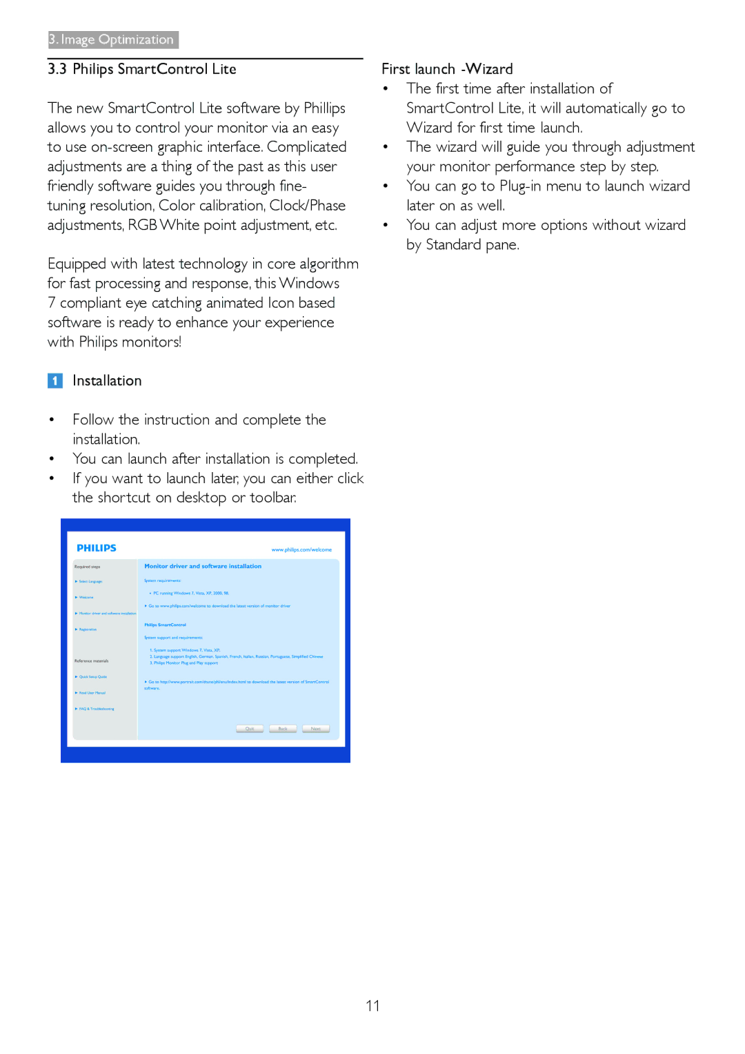 Philips 273E3L user manual Philips SmartControl Lite 