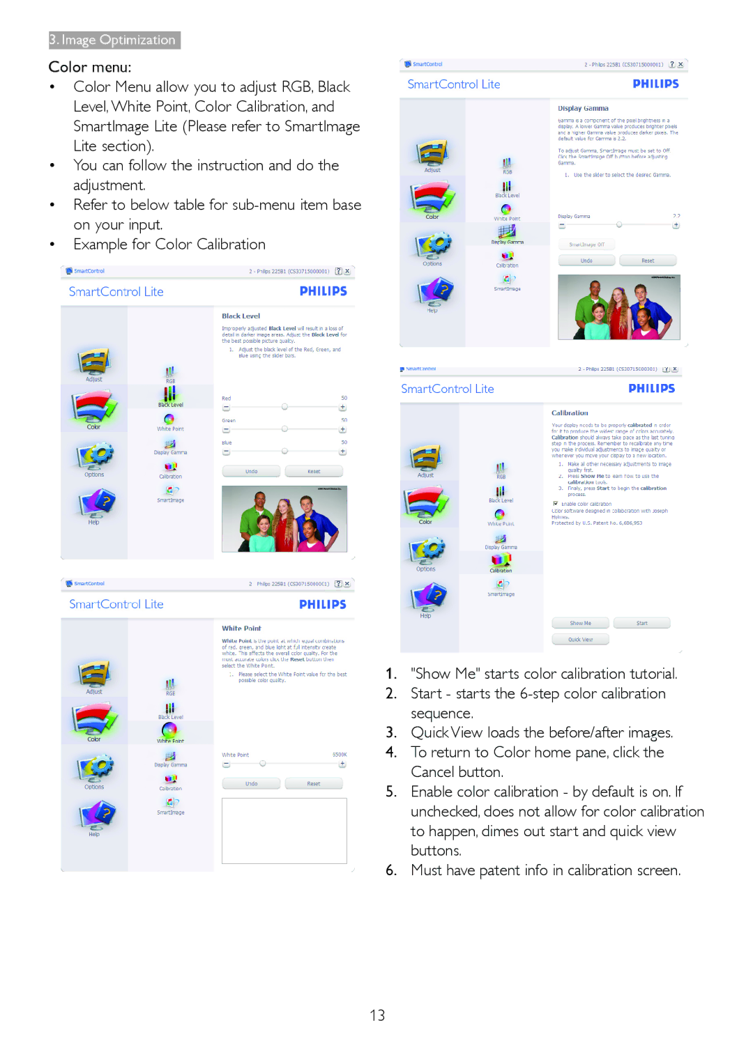 Philips 273E3L user manual Color menu 