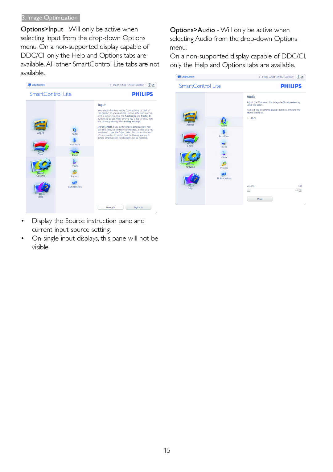 Philips 273E3L user manual Image Optimization 