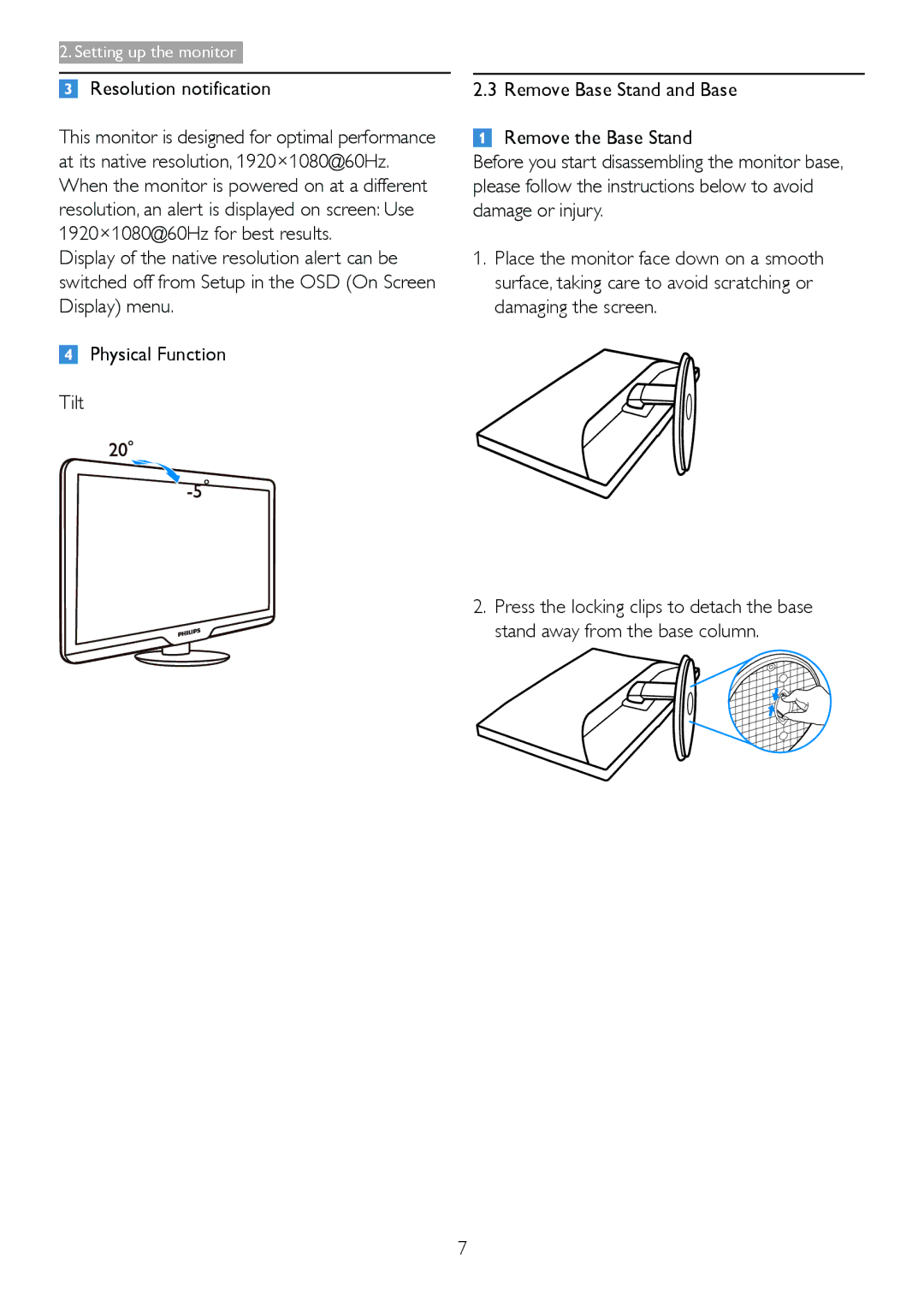 Philips 273E3L user manual Resolution notification 