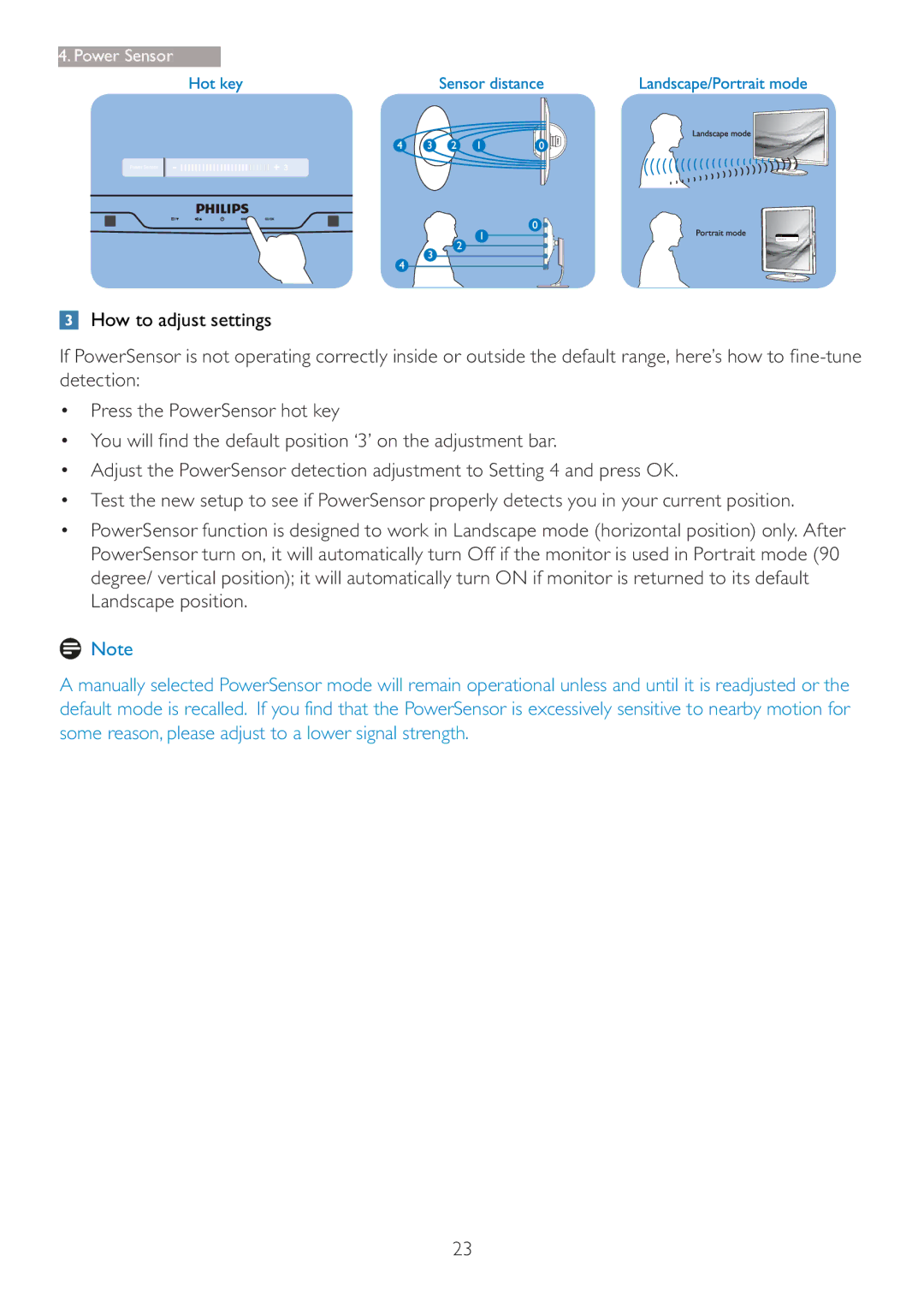 Philips 273P3 user manual How to adjust settings 