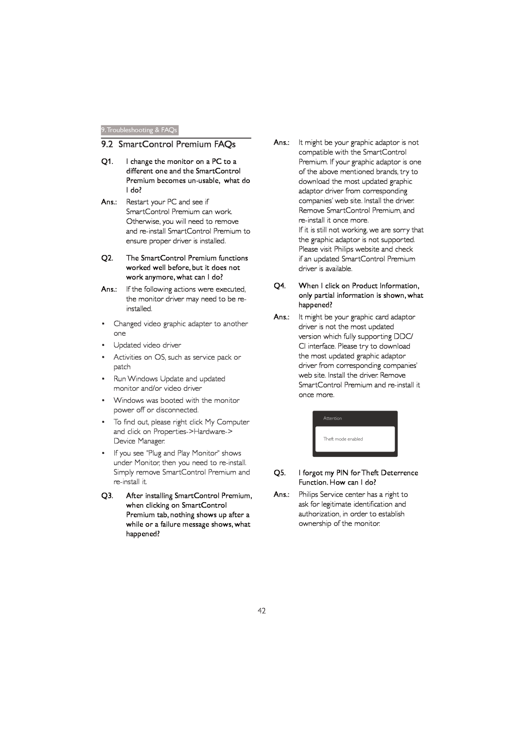 Philips 273P3Q user manual SmartControl Premium FAQs, Q3. After installing SmartControl Premium 
