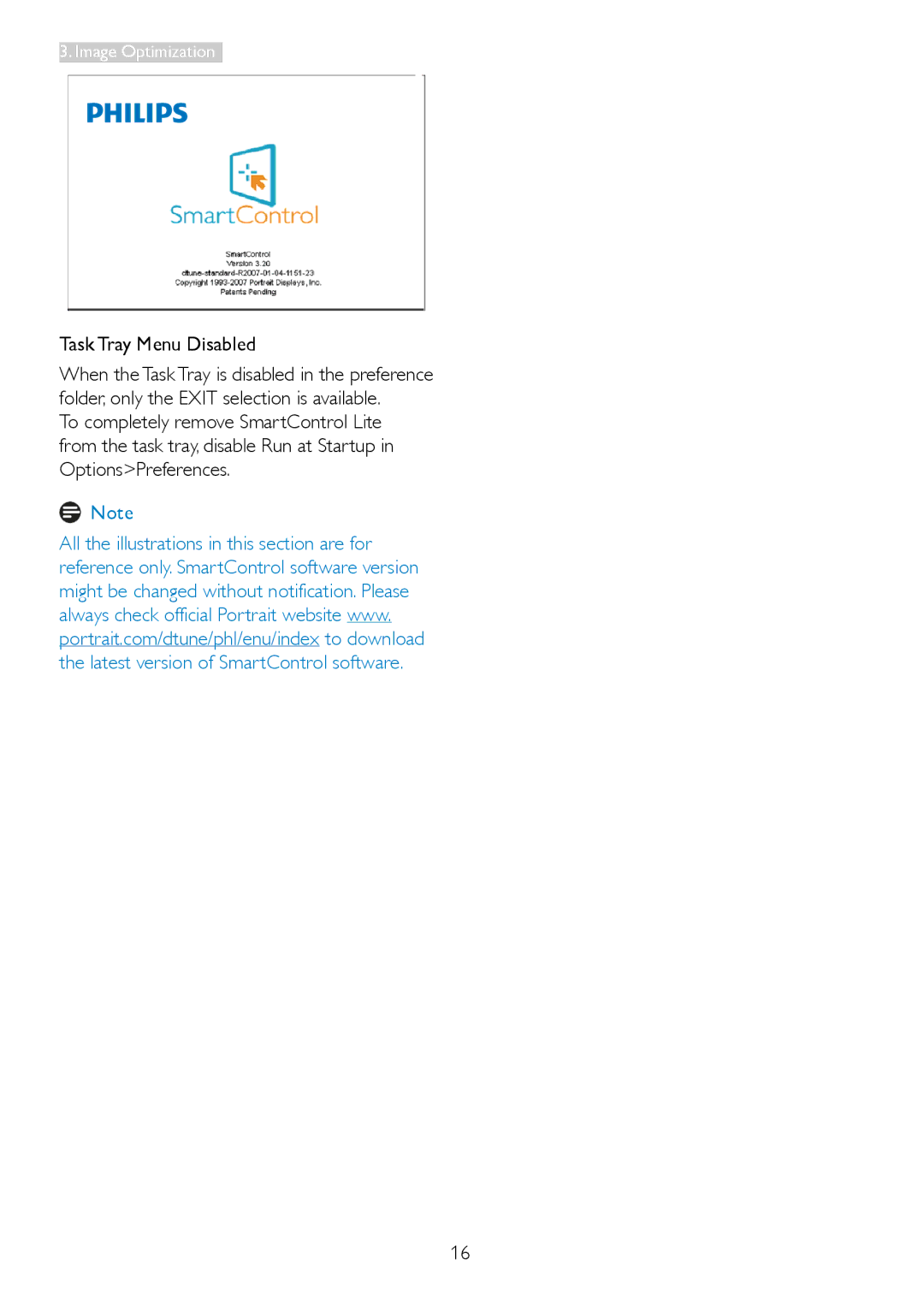 Philips 273V5 user manual Task Tray Menu Disabled 