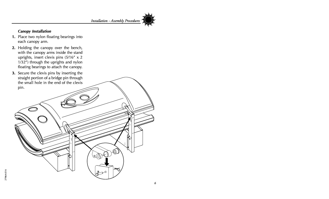 Philips 27964-01A user manual Canopy Installation, Installation - Assembly Procedures 