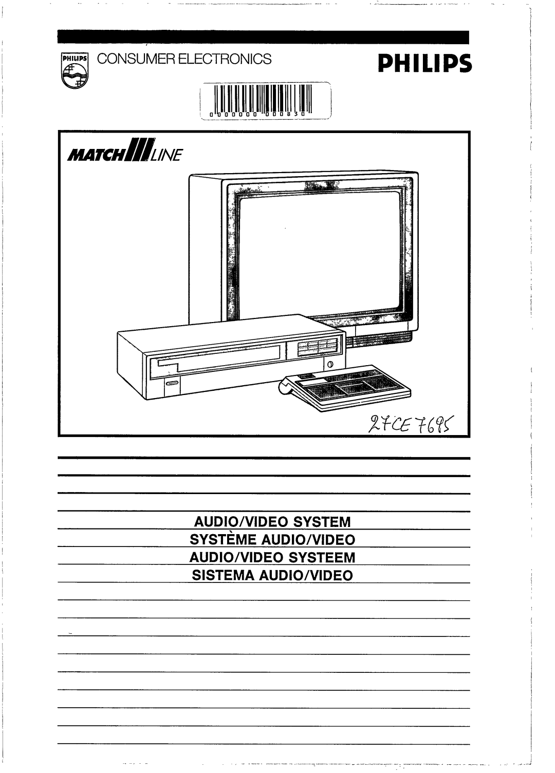 Philips 27ce7695 manual 