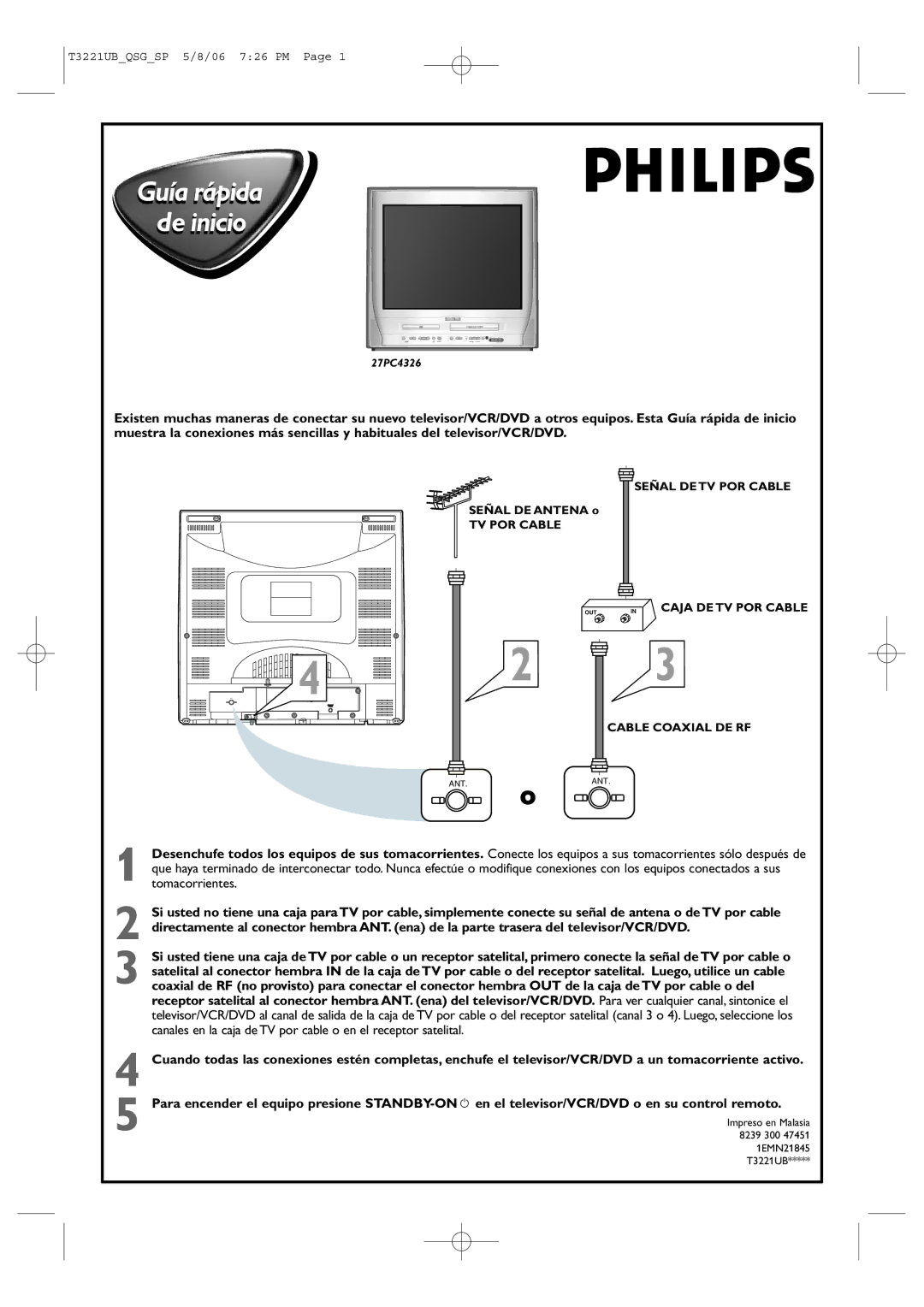 Philips 27PC4326 manual 