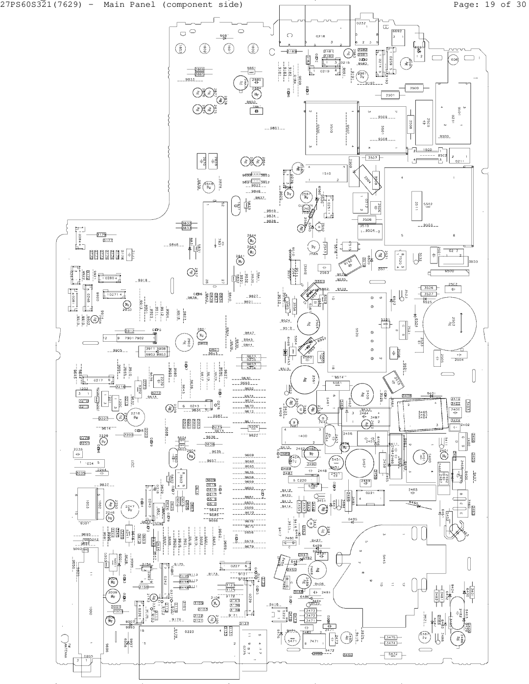 Philips manual 27PS60S3217629 Main Panel component side 