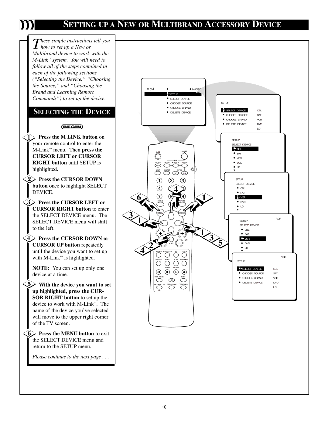 Philips 32PT41B1, 27PT41B1, 36PT41B1 manual Setting UP a NEW or Multibrand Accessory Device 