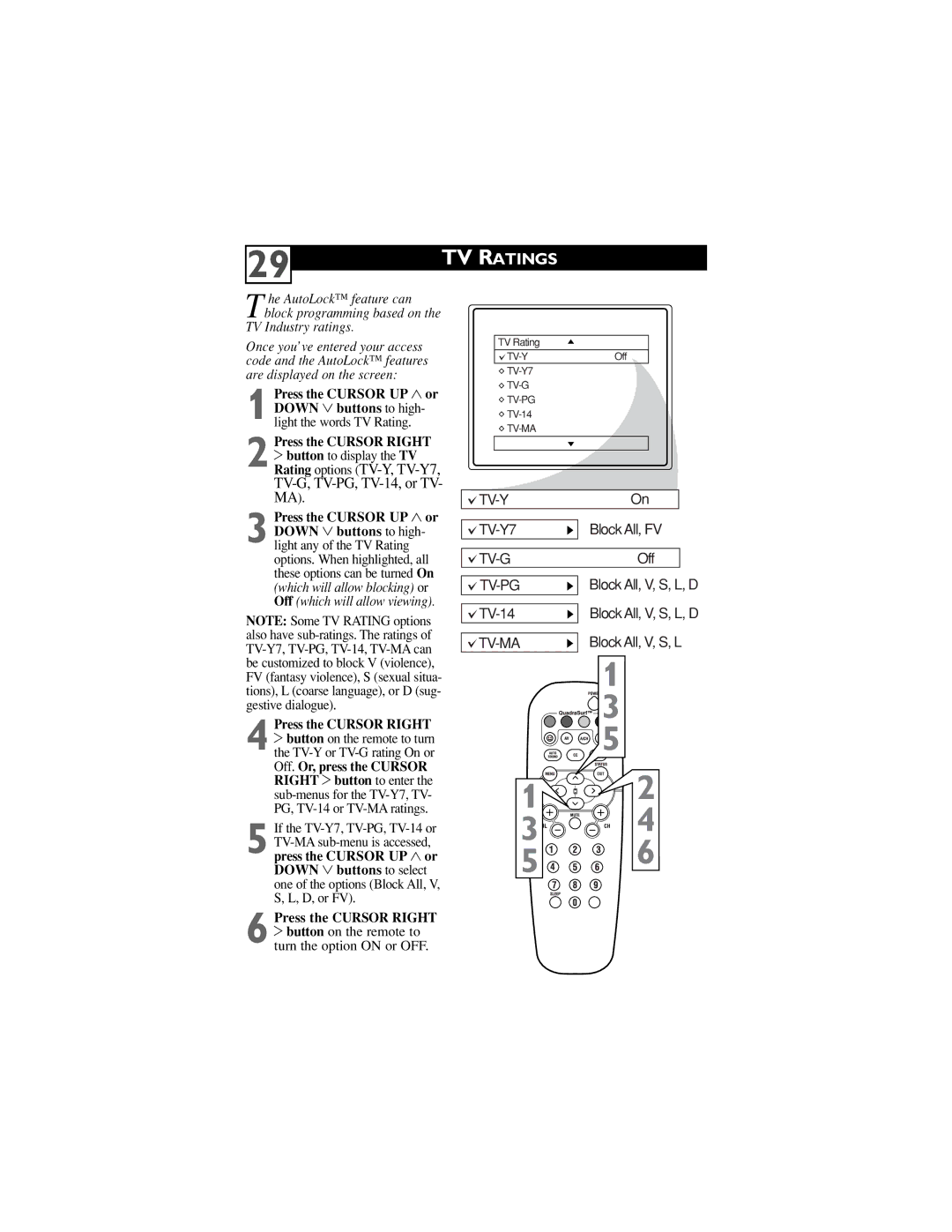 Philips 27PT5441, 32PT5441, 27PT6441, 27PT6442 user manual TV Ratings, TV Industry ratings 