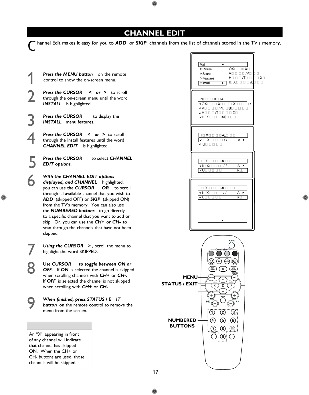 Philips 27PT6341 user manual Channel Edit 