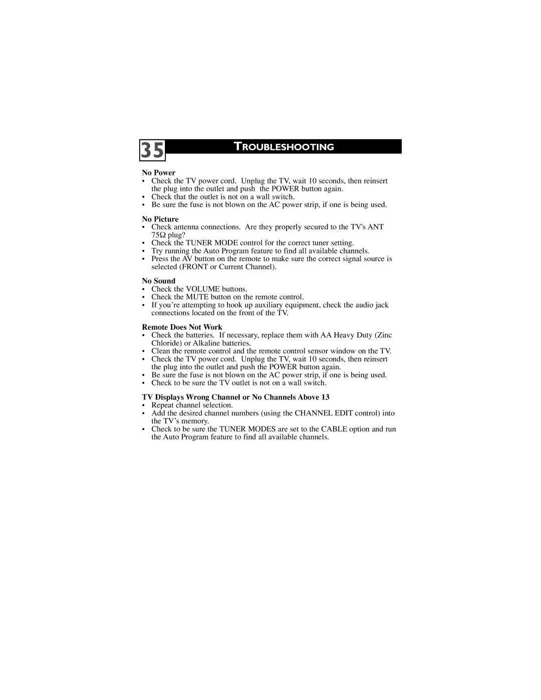 Philips 27PT5441/37, 27PT6442/37, 27PT6441/37, 24ST2200/27, 32PT5441/37 user manual Troubleshooting 