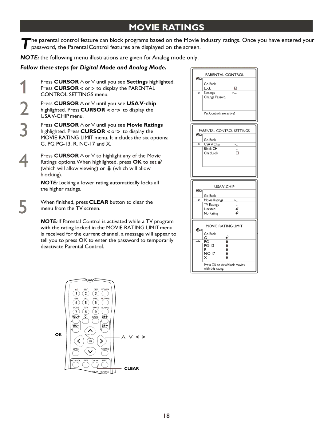 Philips 27PT9007D user manual Movie Ratings 