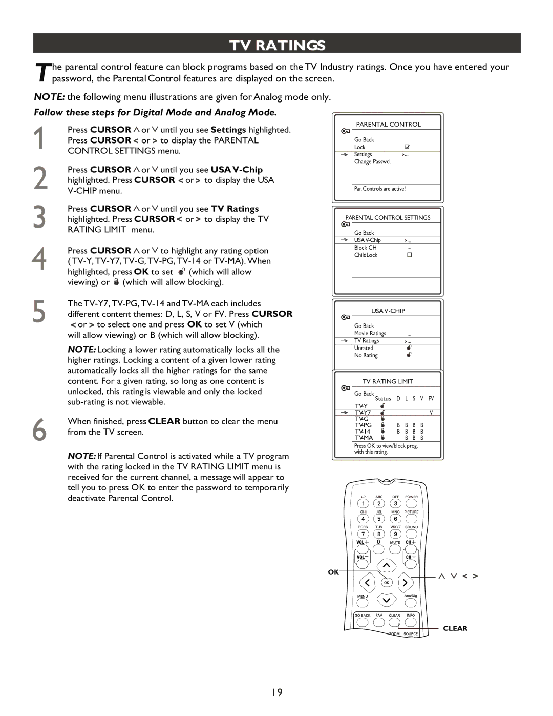 Philips 27PT9007D user manual TV Ratings 