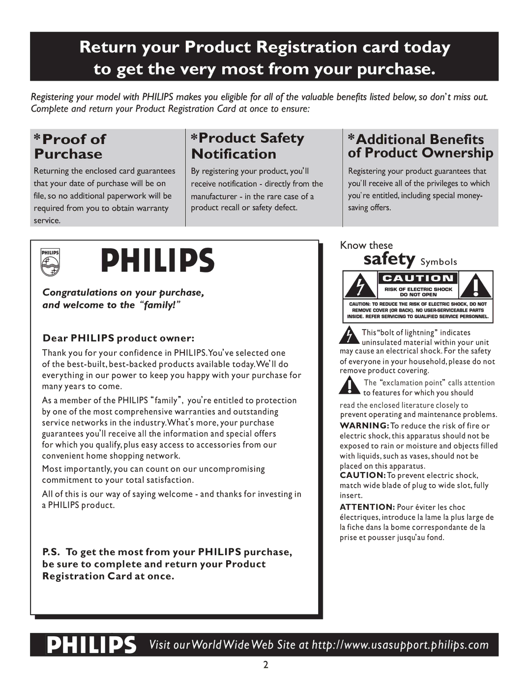 Philips 27PT9007D user manual Proof Purchase 