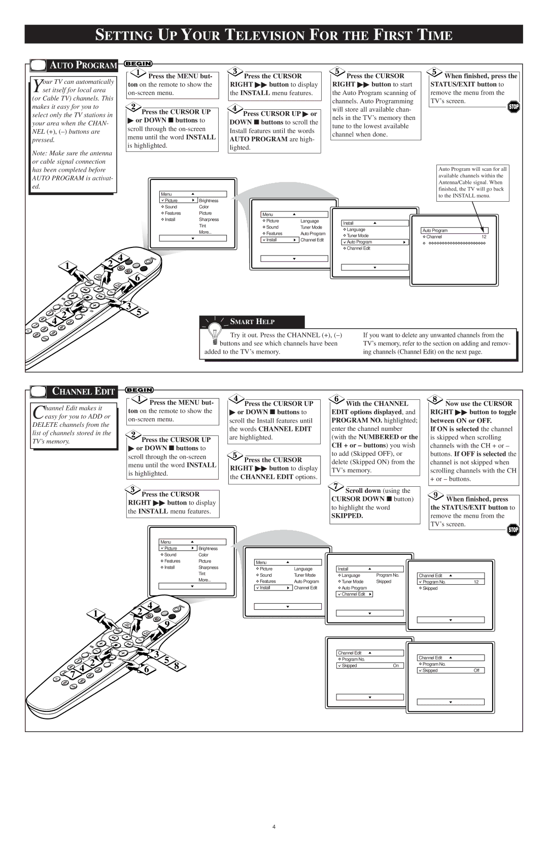 Philips 27RF50S99 setup guide Auto Program are high, With the Numbered or the CH + or buttons you wish 