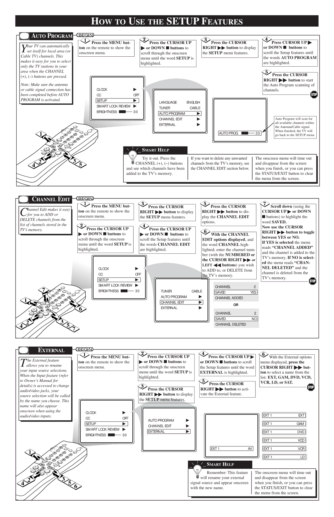 Philips 27TS57C1 setup guide HOW to USE the Setup Features 