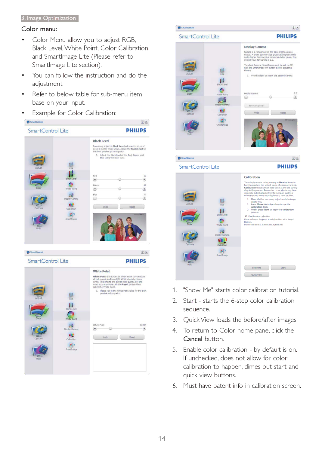 Philips 2.84E+07 user manual Color menu 