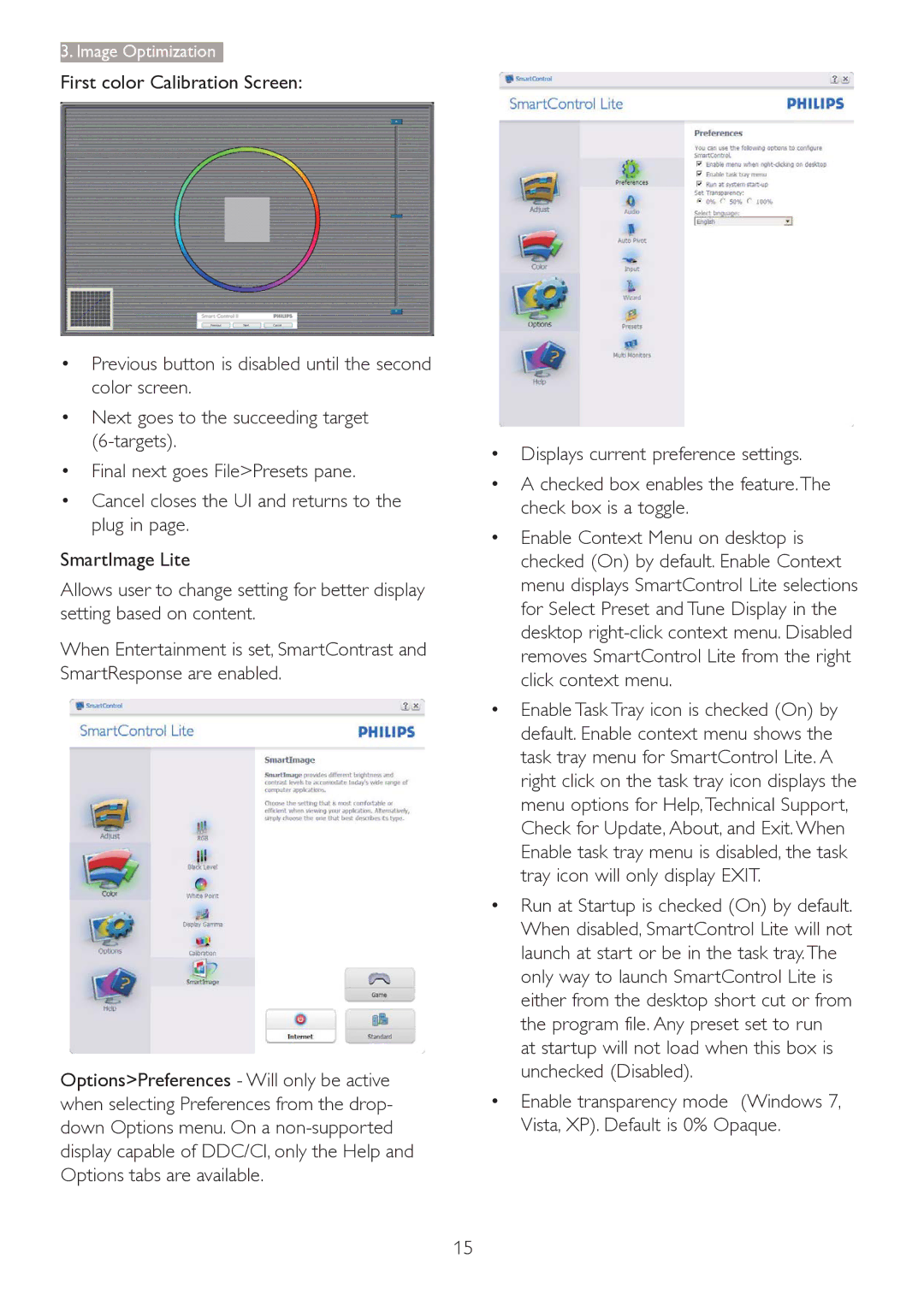 Philips 2.84E+07 user manual Image Optimization 