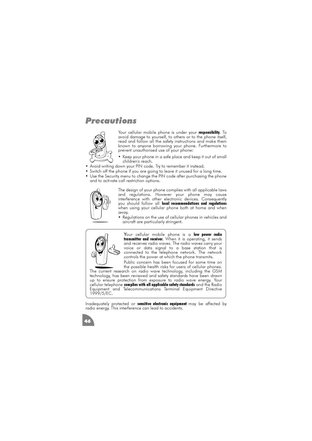 Philips 288 manual Precautions 