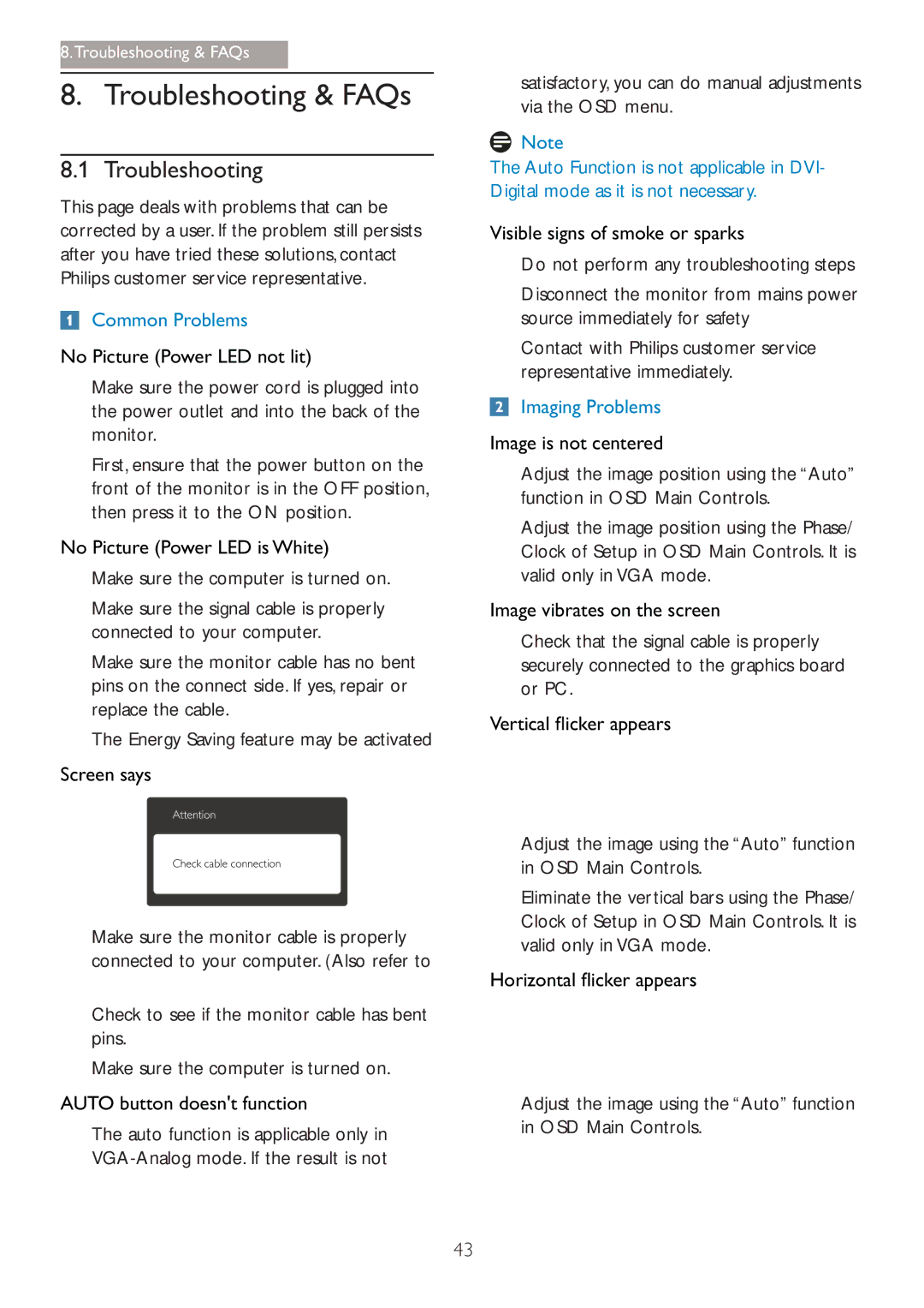 Philips 288P6LJEB user manual Troubleshooting, Make sure the computer is turned on 