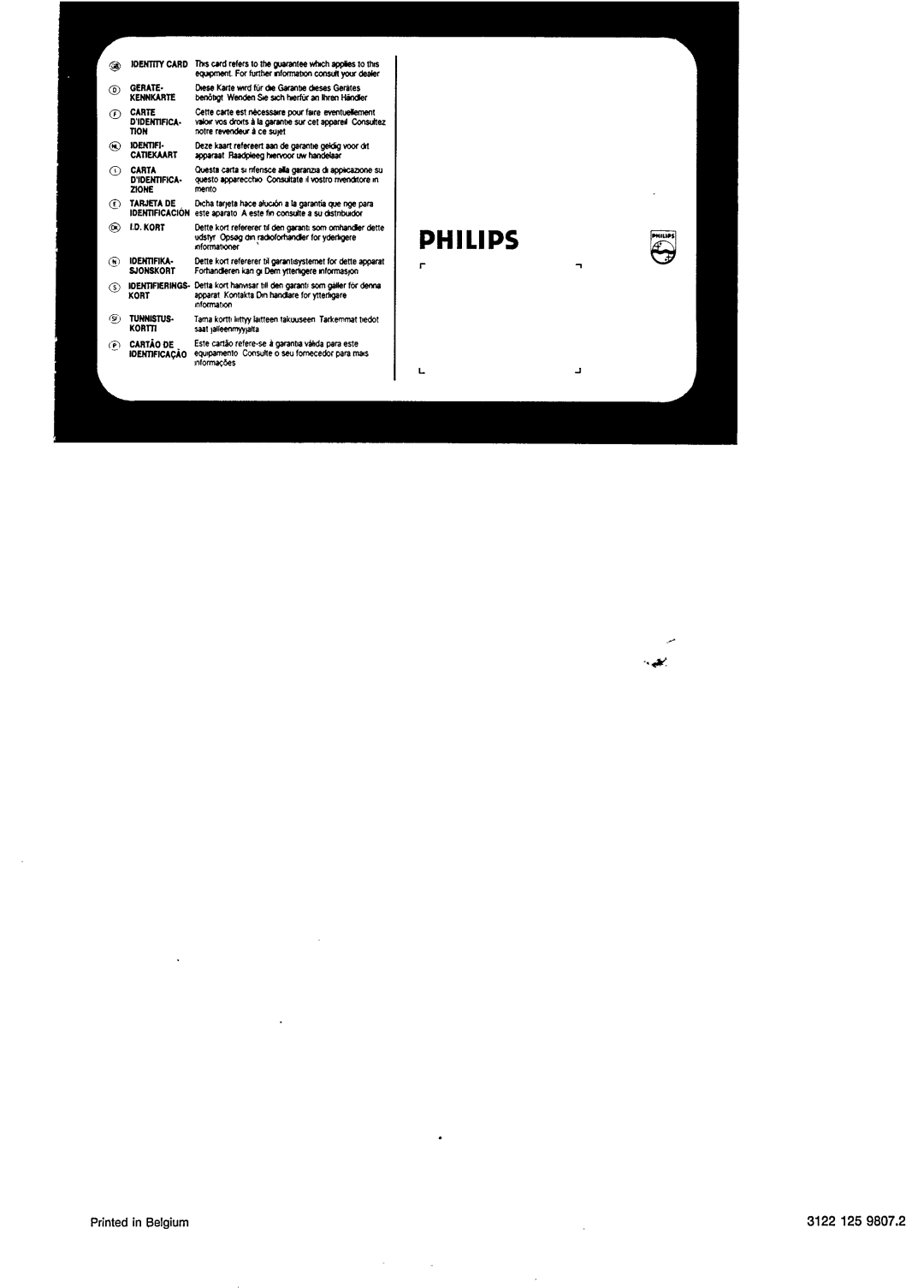 Philips 28CE5595, 28CE5591, 28CE5290, 25CE5570, 25CE5571, 25CE5575, 25CE5270, 28CE5590 manual 