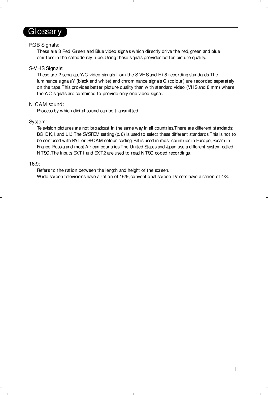 Philips 28PW6520/05 manual Glossary 