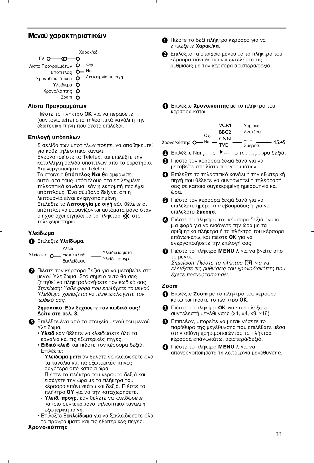 Philips 28PW9520/12 instruction manual Æâóô‡ ¯·Ú·Îùëúèûùèîòó, ËÌ·ÓÙÈÎﬁ á¿Ó ÍÂ¯¿ÛÂÙÂ ÙÔÓ Îˆ‰ÈÎﬁ Û·˜! ¢Â›ÙÂ ÛÙË ÛÂÏ 