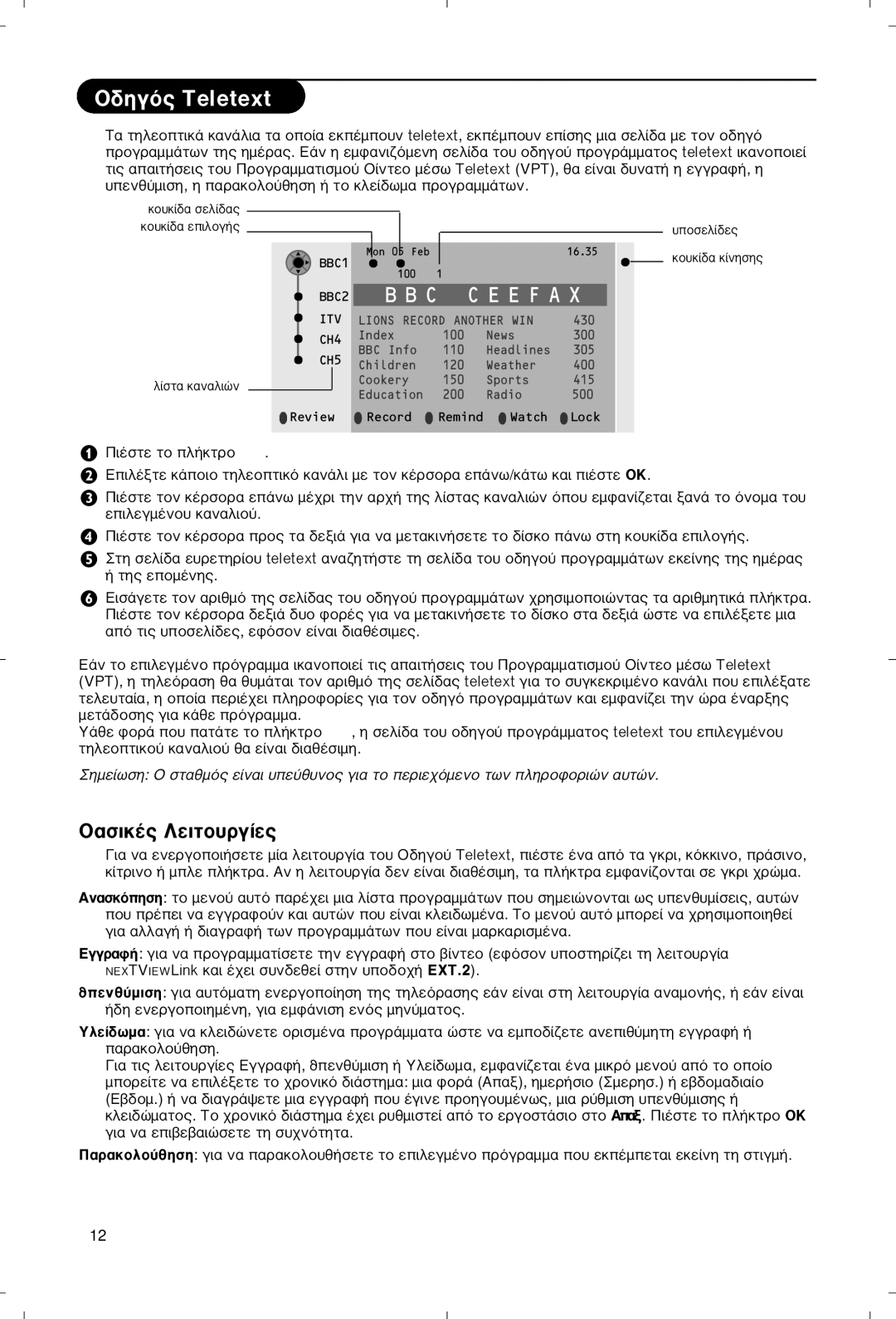 Philips 28PW9520/12 instruction manual ‰ËÁﬁ˜ Teletext 