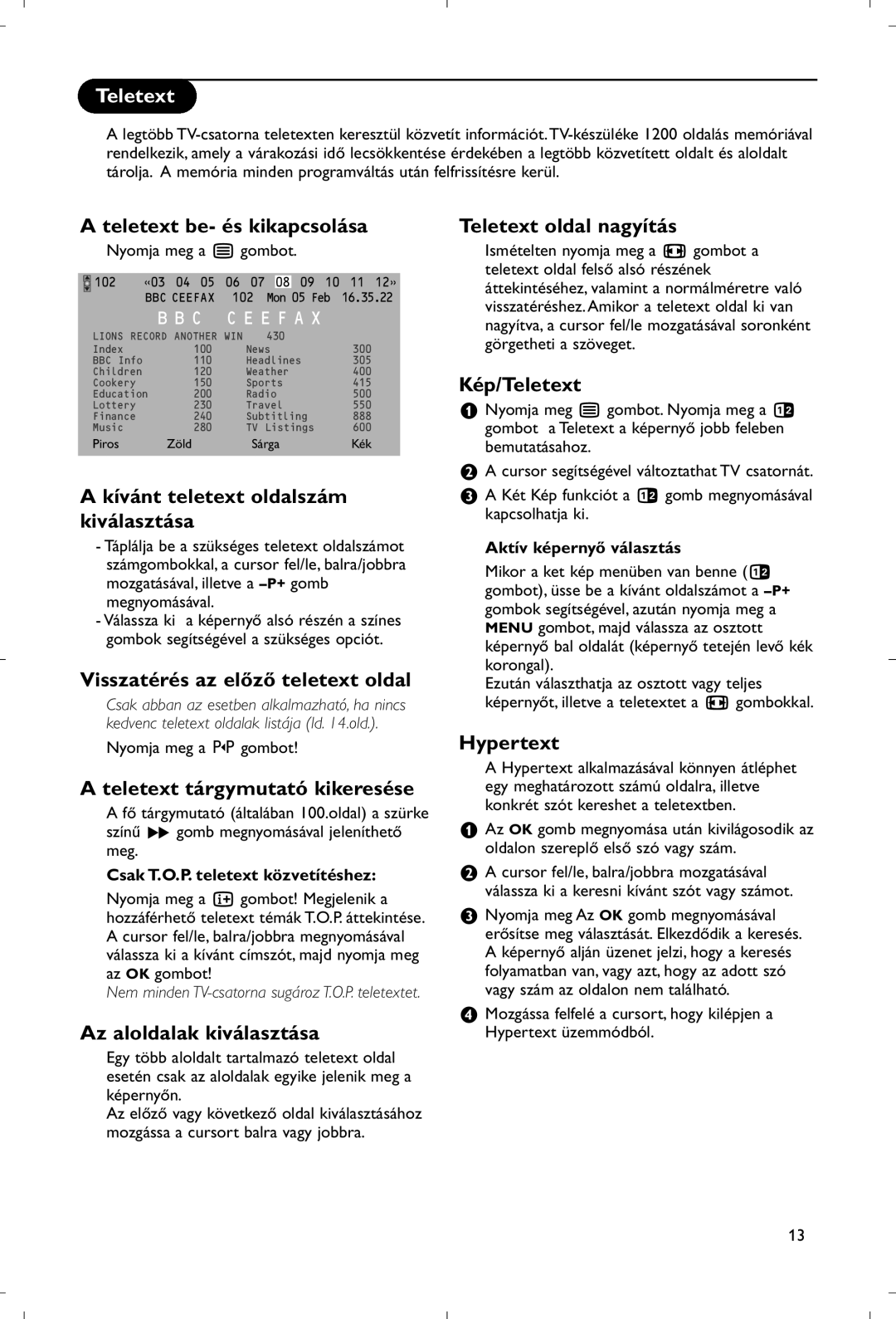 Philips 28PW9520/12 instruction manual Teletext 