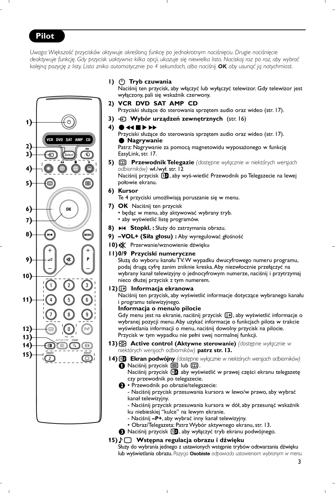 Philips 28PW9520/12 instruction manual Pilot 