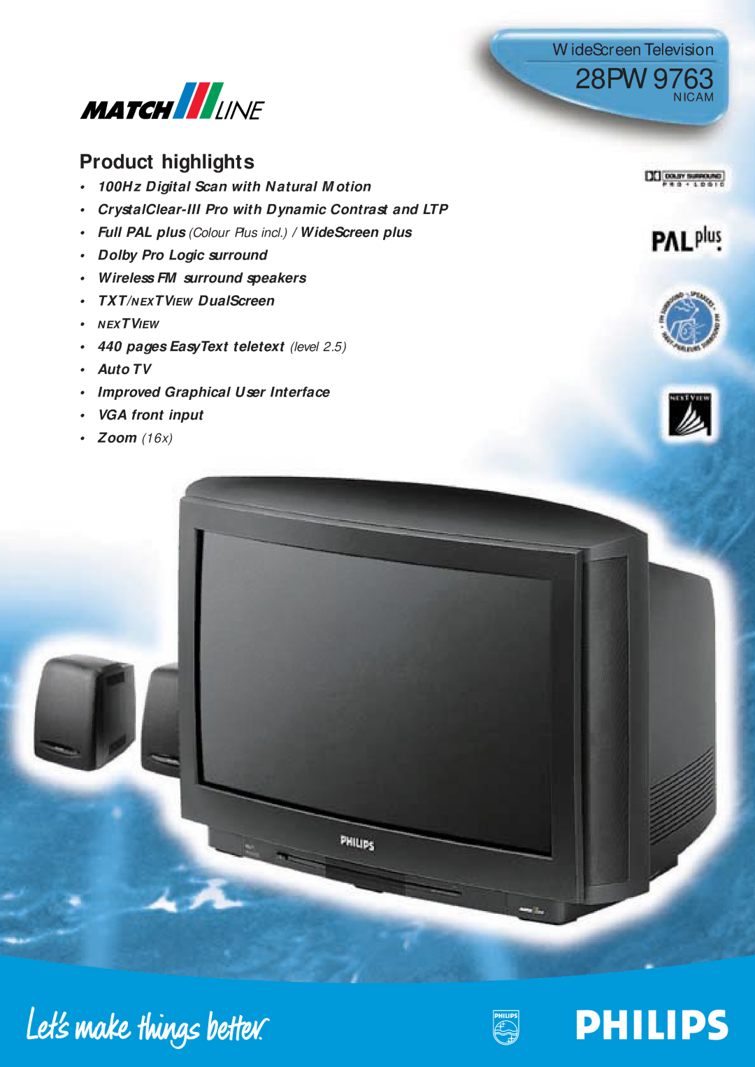 Philips 28PW9763 manual 