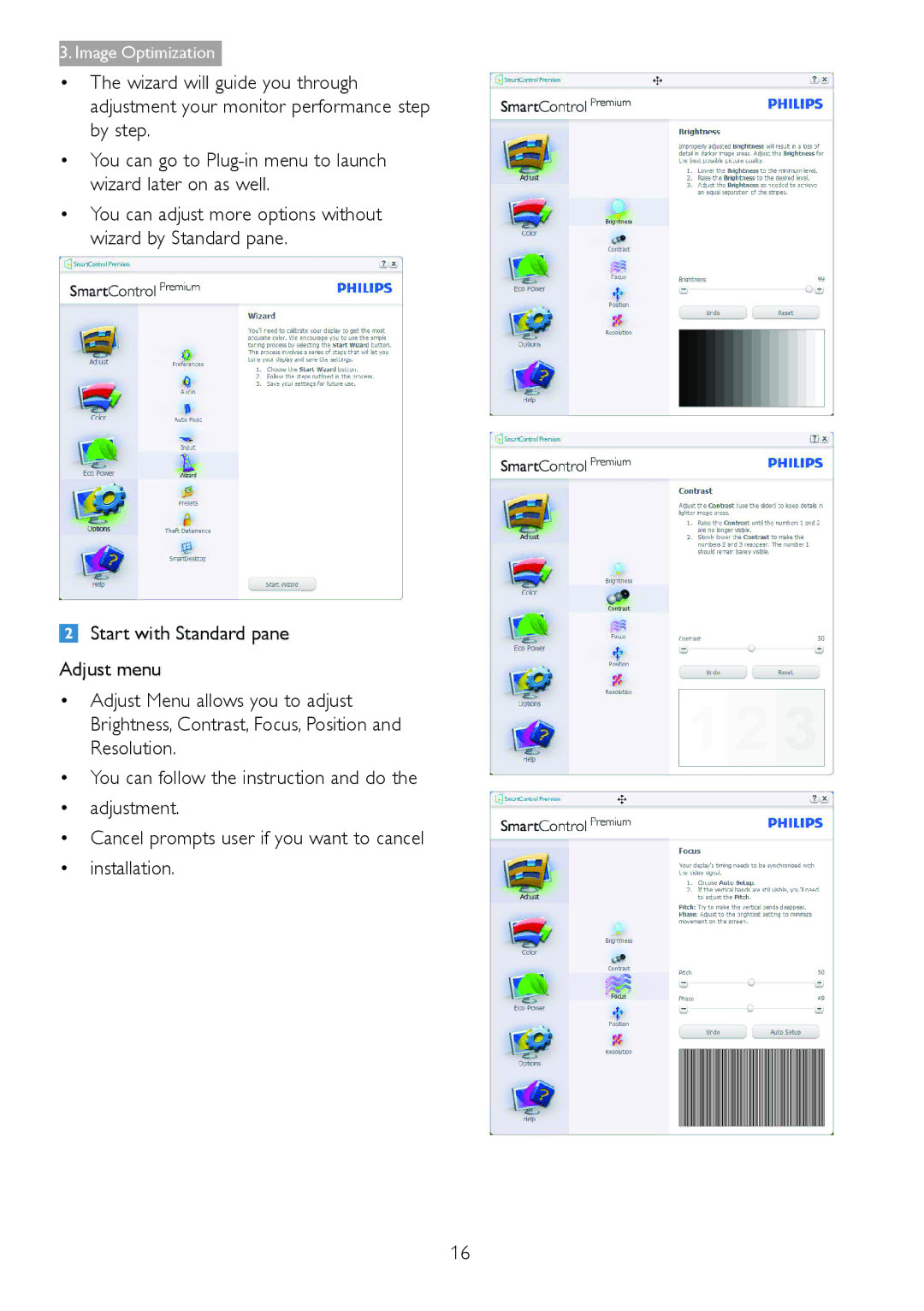 Philips 298X4, 298P4 user manual Image Optimization 