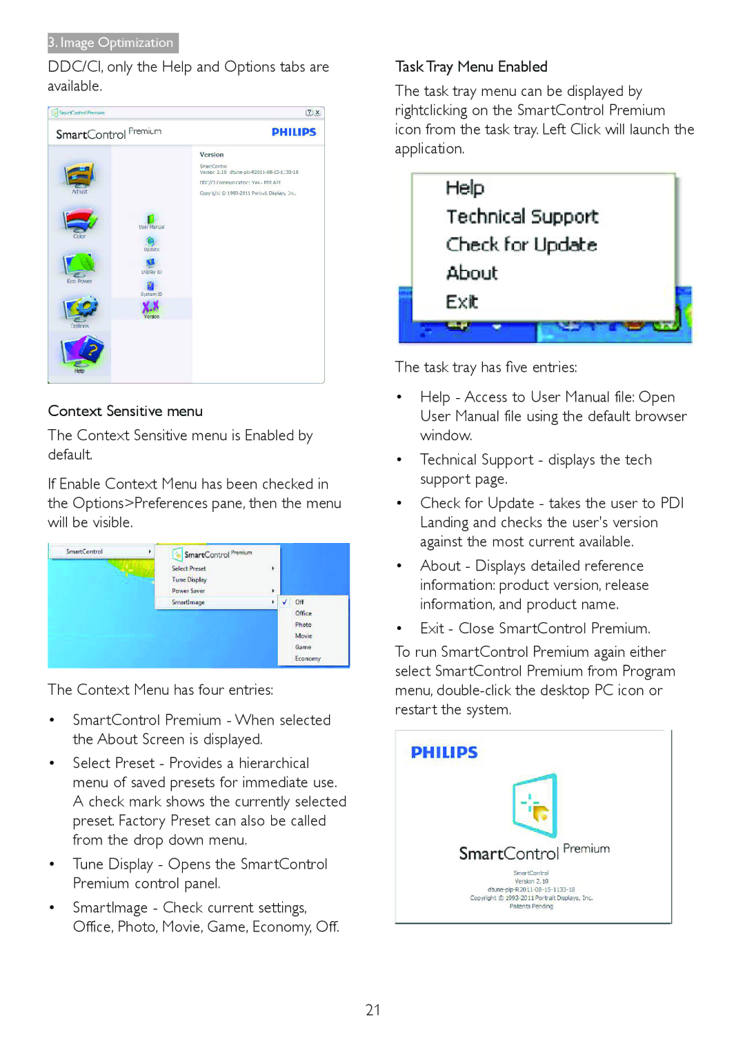 Philips 298P4, 298X4 user manual Image Optimization 